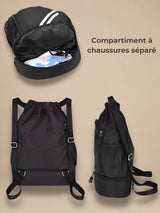 Sac à dos cordon, compartiment chaussures