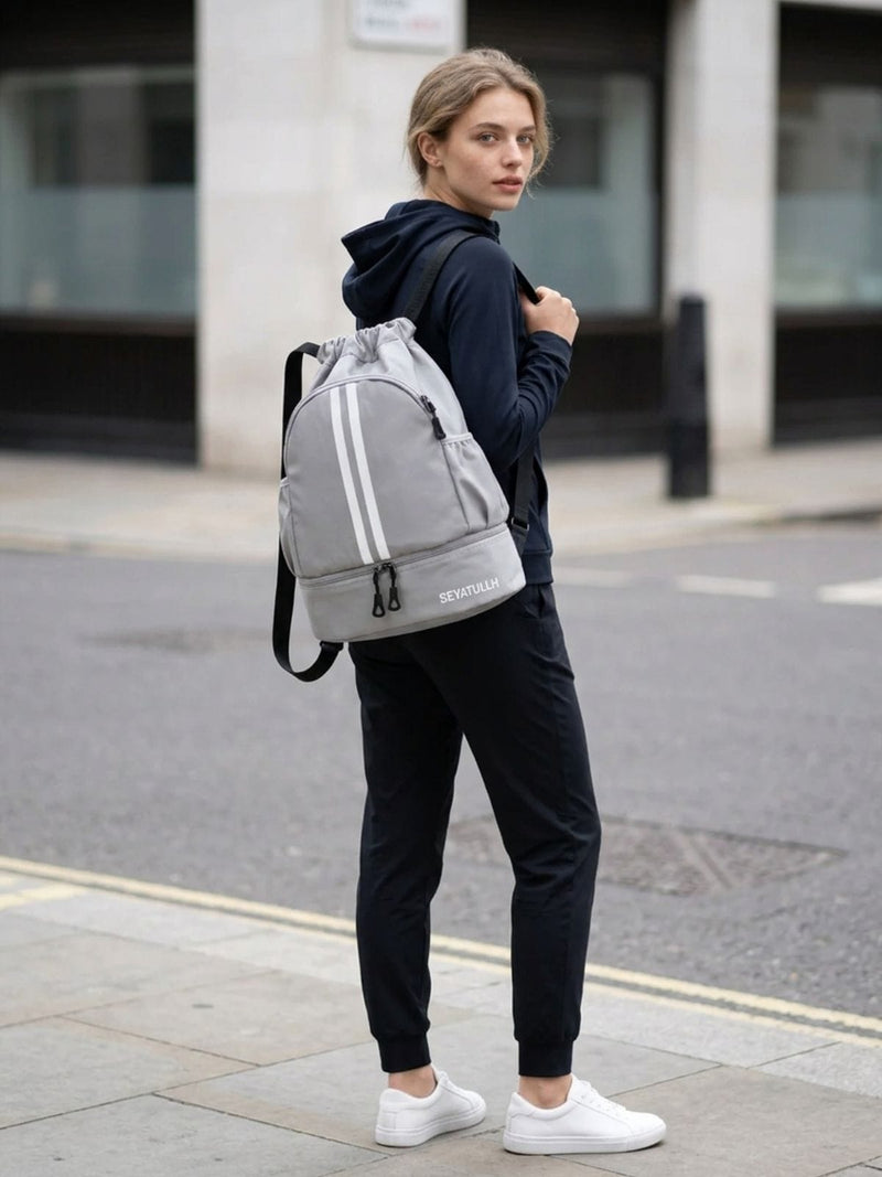 Sac à dos cordon, compartiment chaussures