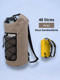 Sac à dos étanche 10 à 40L, poche bungee