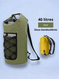 Sac à dos étanche 10 à 40L, poche bungee