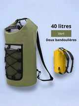 Sac à dos étanche 10 à 40L, poche bungee