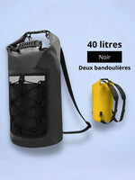 Sac à dos étanche 10 à 40L, poche bungee