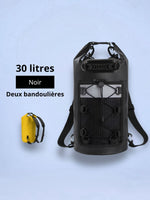 Sac à dos étanche 10 à 40L, poche bungee