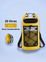 Sac à dos étanche 10 à 40L, poche bungee