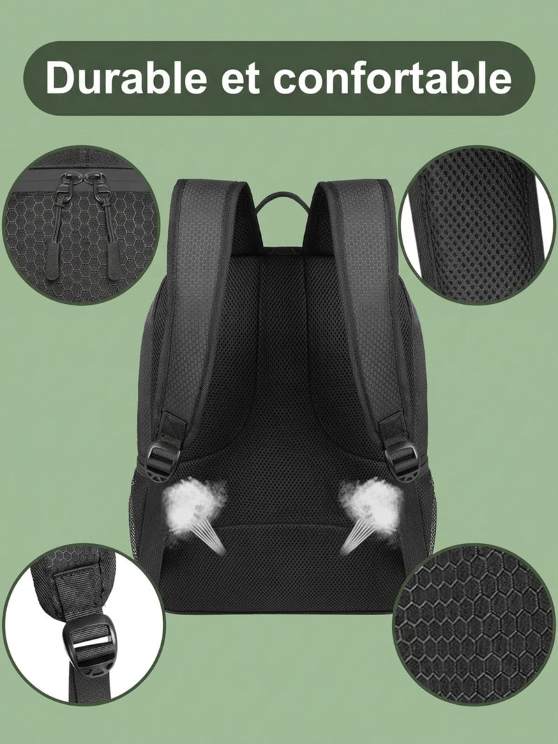 Sac à dos foot, poche bouteille et aération