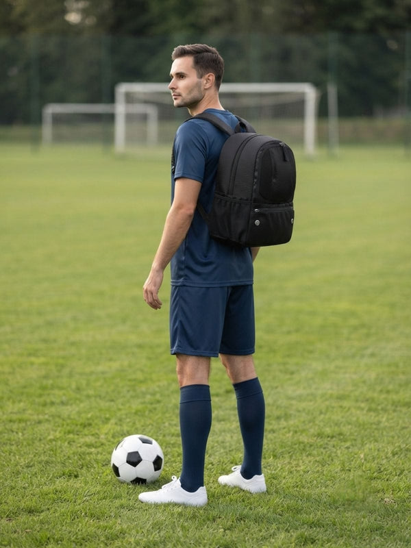Sac à dos foot, poche bouteille et aération