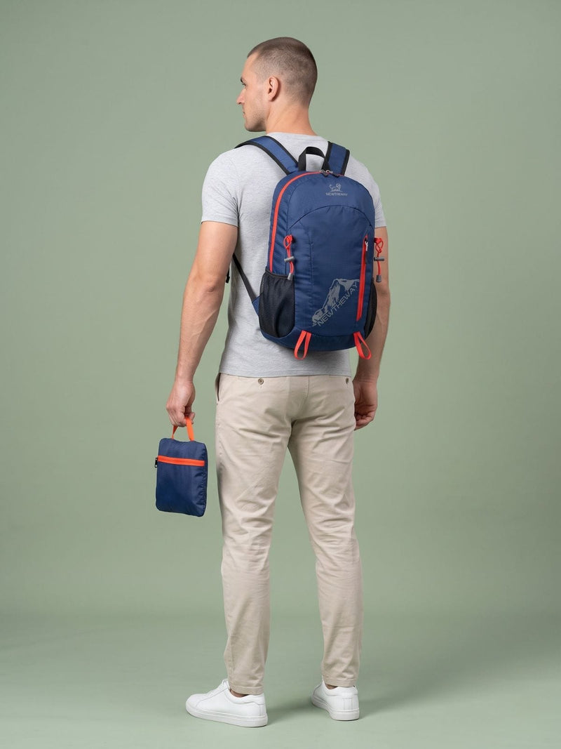 Sac à dos pliable 22L, fixation bâtons de randonnée