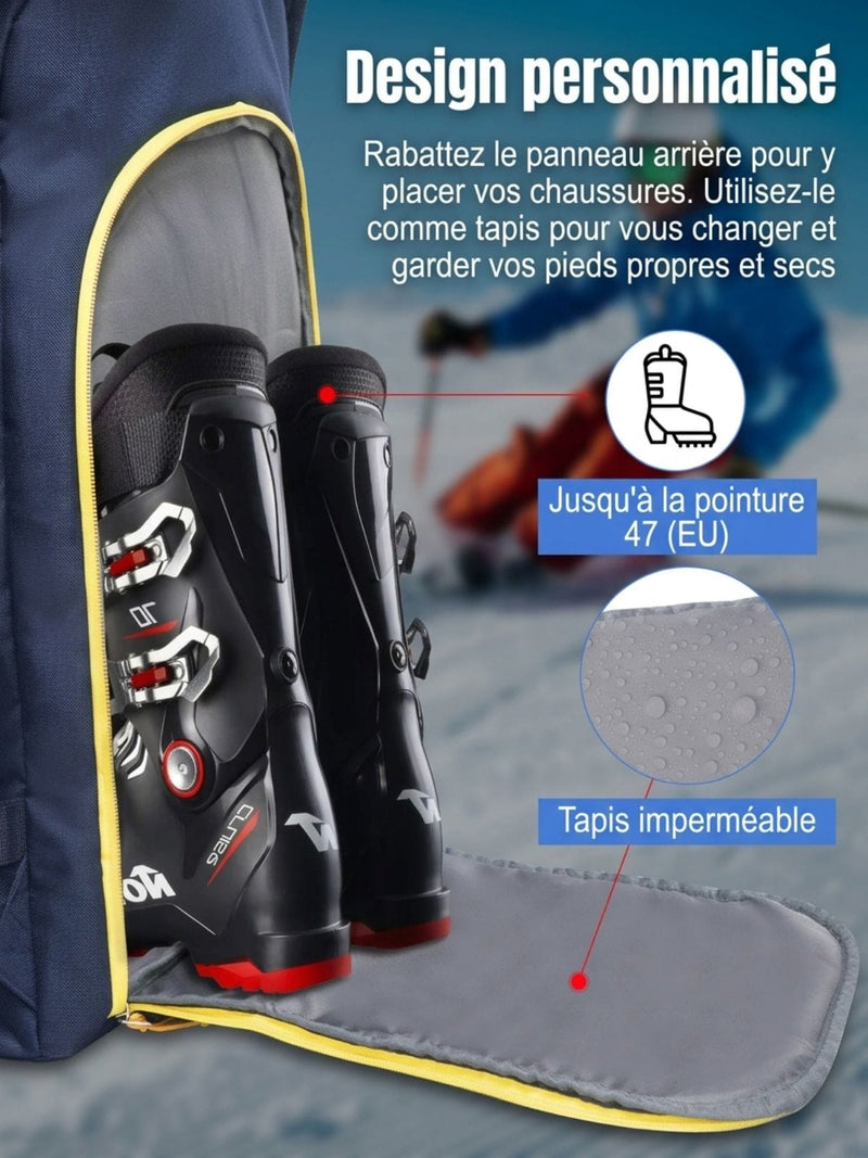 Sac à dos porte-ski 50L, sangles de fixation