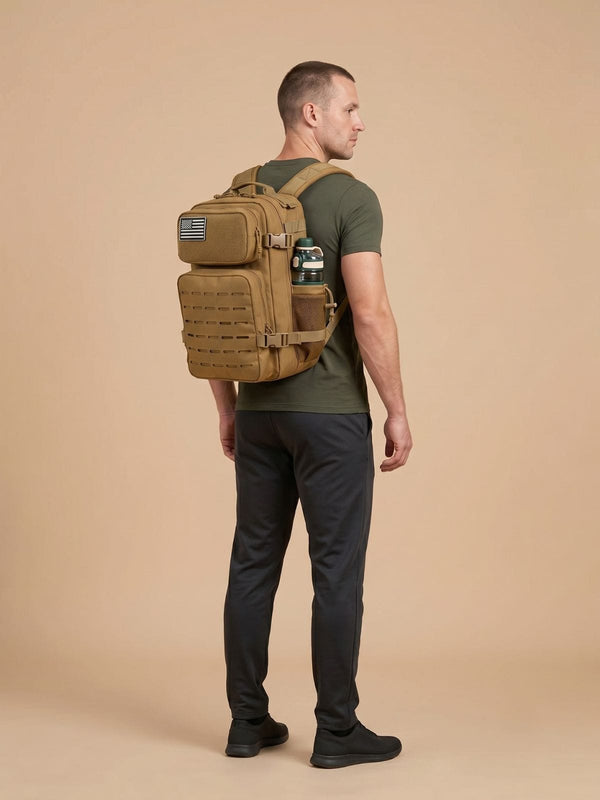 Sac à dos tactique 25L, système MOLLE et patch