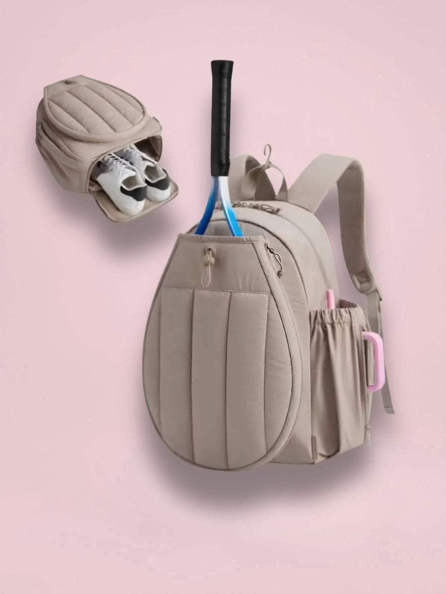 Sac à dos tennis femme, compartiment raquette matelassé