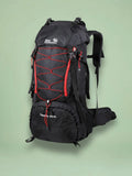 Sac à dos trek 60+5L, sifflet SOS et dos ventilé