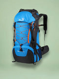 Sac à dos trek 60+5L, sifflet SOS et dos ventilé