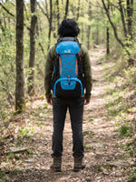 Sac à dos trek 60+5L, sifflet SOS et dos ventilé