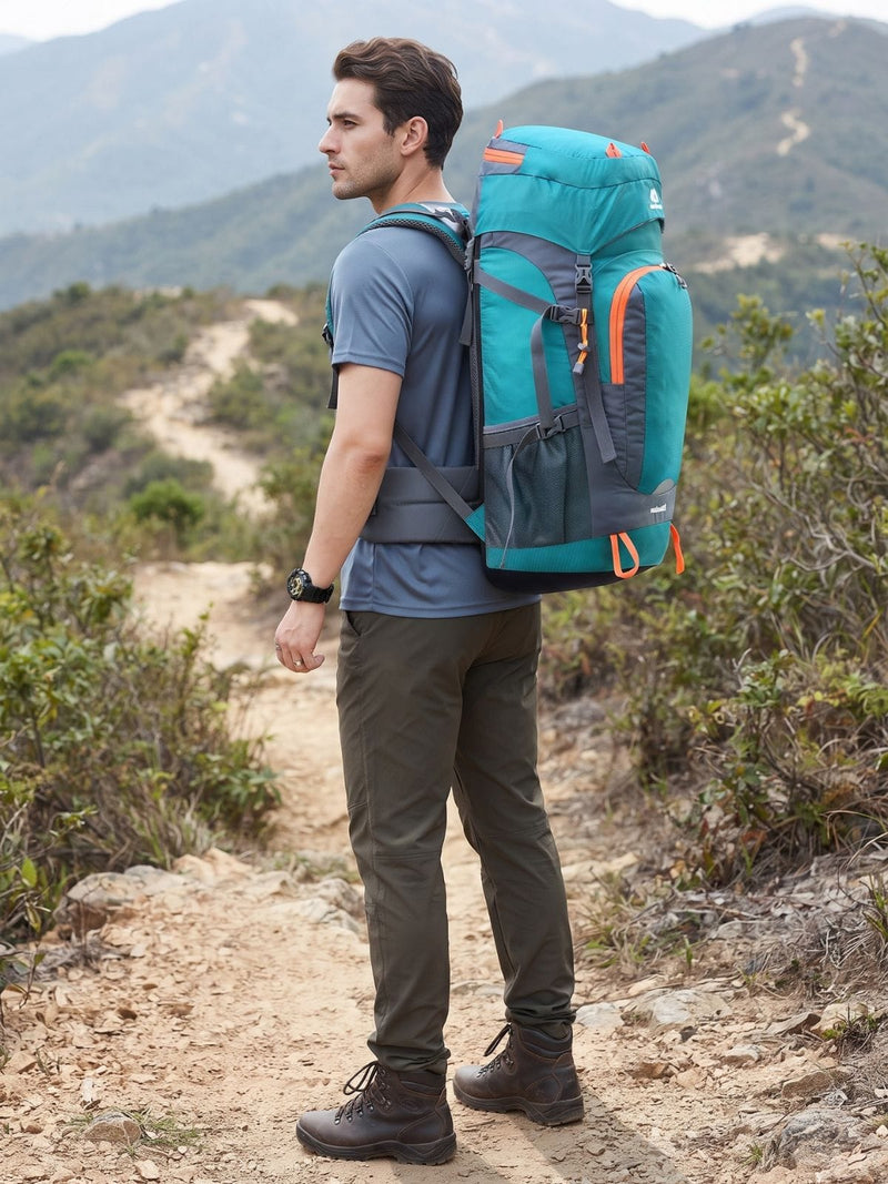 Sac à dos trekking 50+15L, housse de pluie incluse