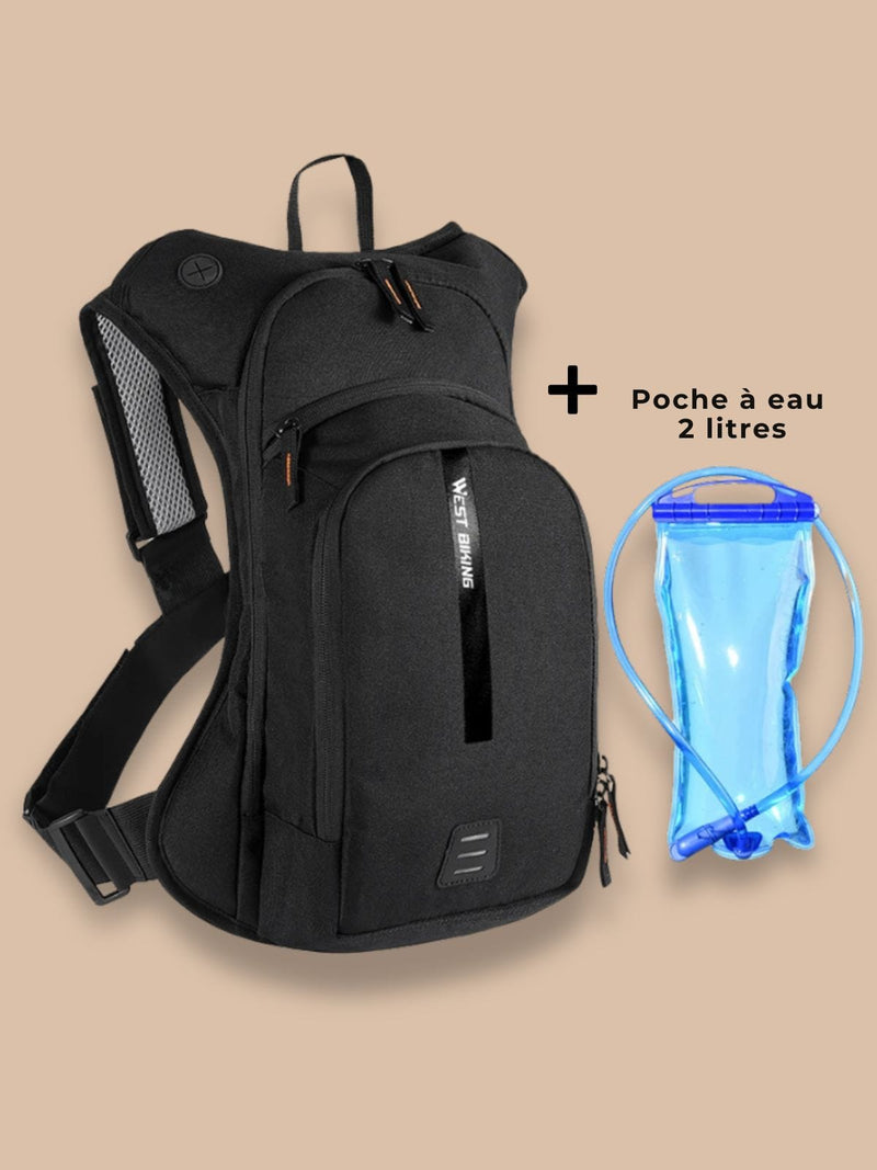 Sac à dos vélo 10L anti-rebond, poche à eau en option