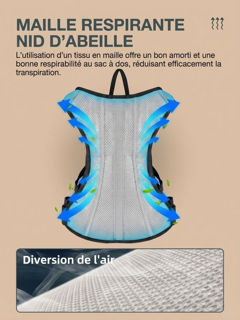Sac à dos vélo 10L anti-rebond, poche à eau en option
