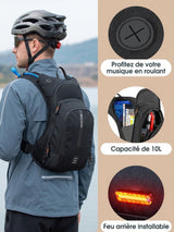 Sac à dos vélo 10L anti-rebond, poche à eau en option
