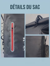Sac à dos waterproof 30L, poche frontale et MOLLE