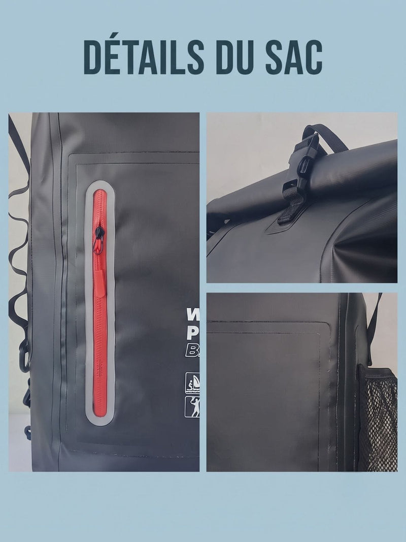Sac à dos waterproof 30L, poche frontale et MOLLE