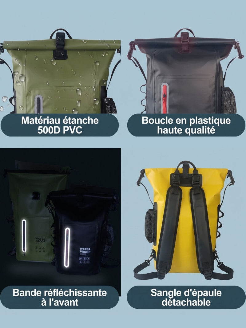 Sac à dos waterproof 30L, poche frontale et MOLLE
