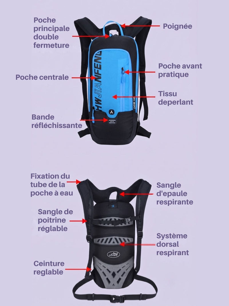 Sac à eau 6L compatible poche à eau, option réservoir