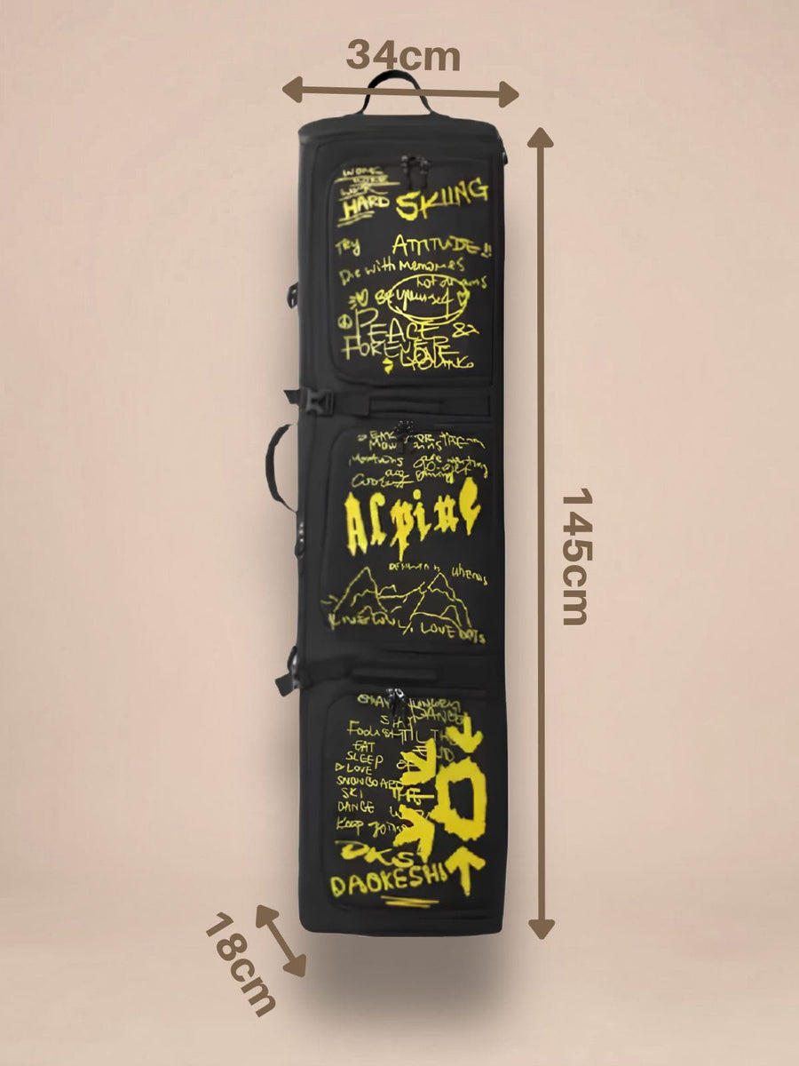 Sac à ski à roulettes, compartiment chaussures