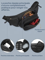 Sac banane tactique, ceinture ajustable 70-120cm