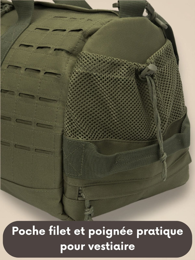 Sac bandoulière tactique 40L, format duffle