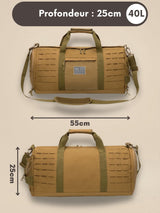 Sac bandoulière tactique 40L, format duffle