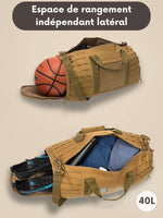 Sac bandoulière tactique 40L, format duffle