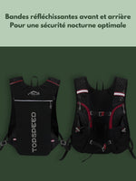 Sac d'hydratation trail 5L, poches avant et dos respirant