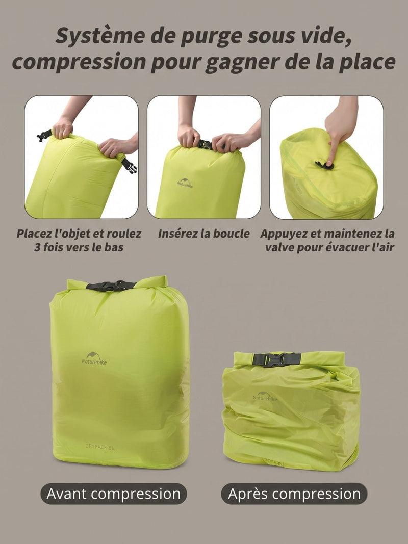 Sac de compression étanche 2 à 8L, Naturehike