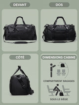 Sac de fitness 40L pliable, compartiment chaussures