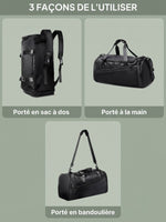 Sac de fitness 40L pliable, compartiment chaussures