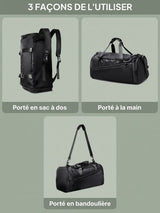 Sac de fitness 40L pliable, compartiment chaussures