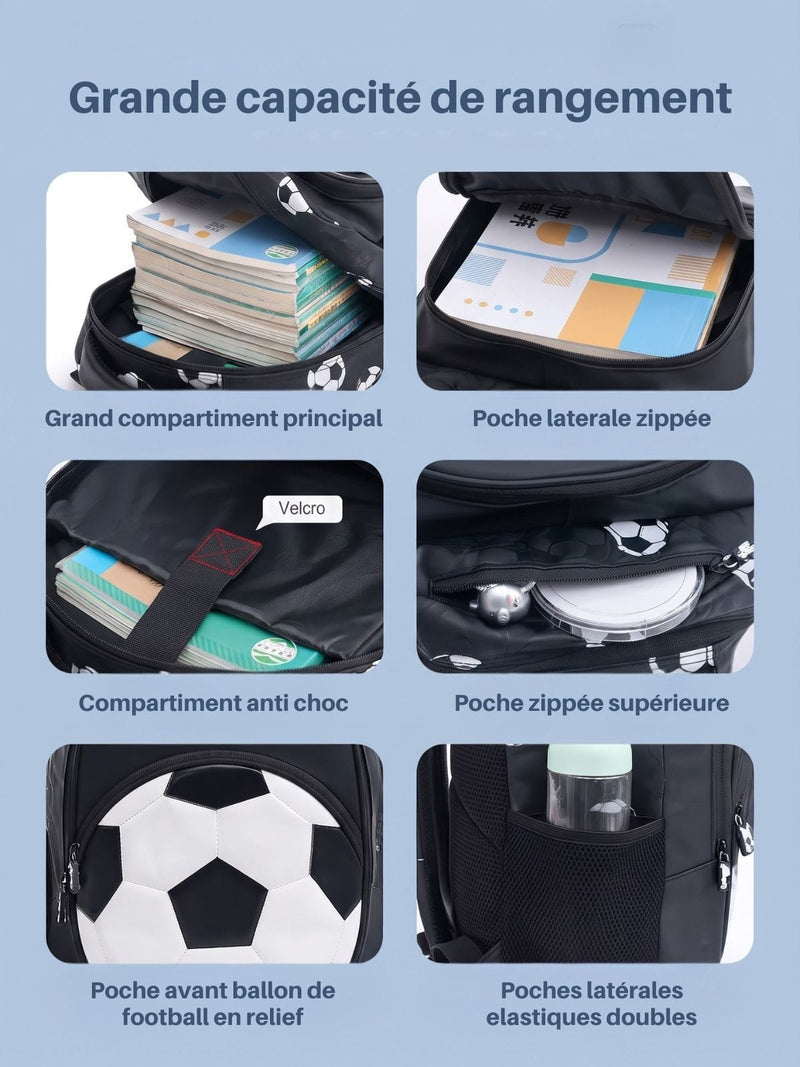 Sac de foot enfant, motif ballon relief