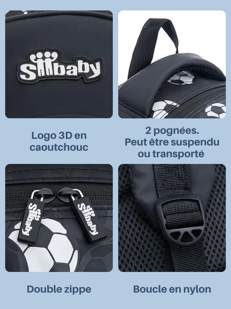 Sac de foot enfant, motif ballon relief