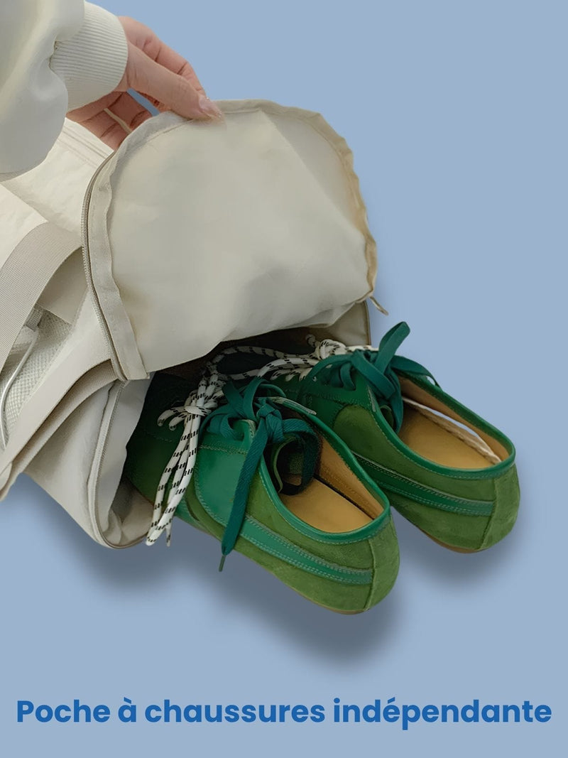 Sac de gym avec poche à chaussures et sec/humide