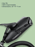 Sac de selle vélo pliable, fixation sous la selle