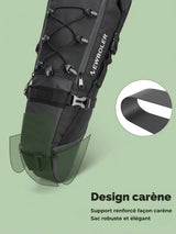 Sac de selle vélo pliable, fixation sous la selle