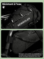 Sac de selle vélo pliable, fixation sous la selle