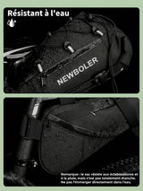 Sac de selle vélo pliable, fixation sous la selle