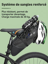 Sac de selle vélo pliable, fixation sous la selle