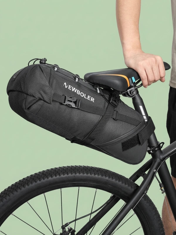 Sac de selle vélo pliable, fixation sous la selle