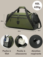 Sac de sport 40L, séparation sec/humide