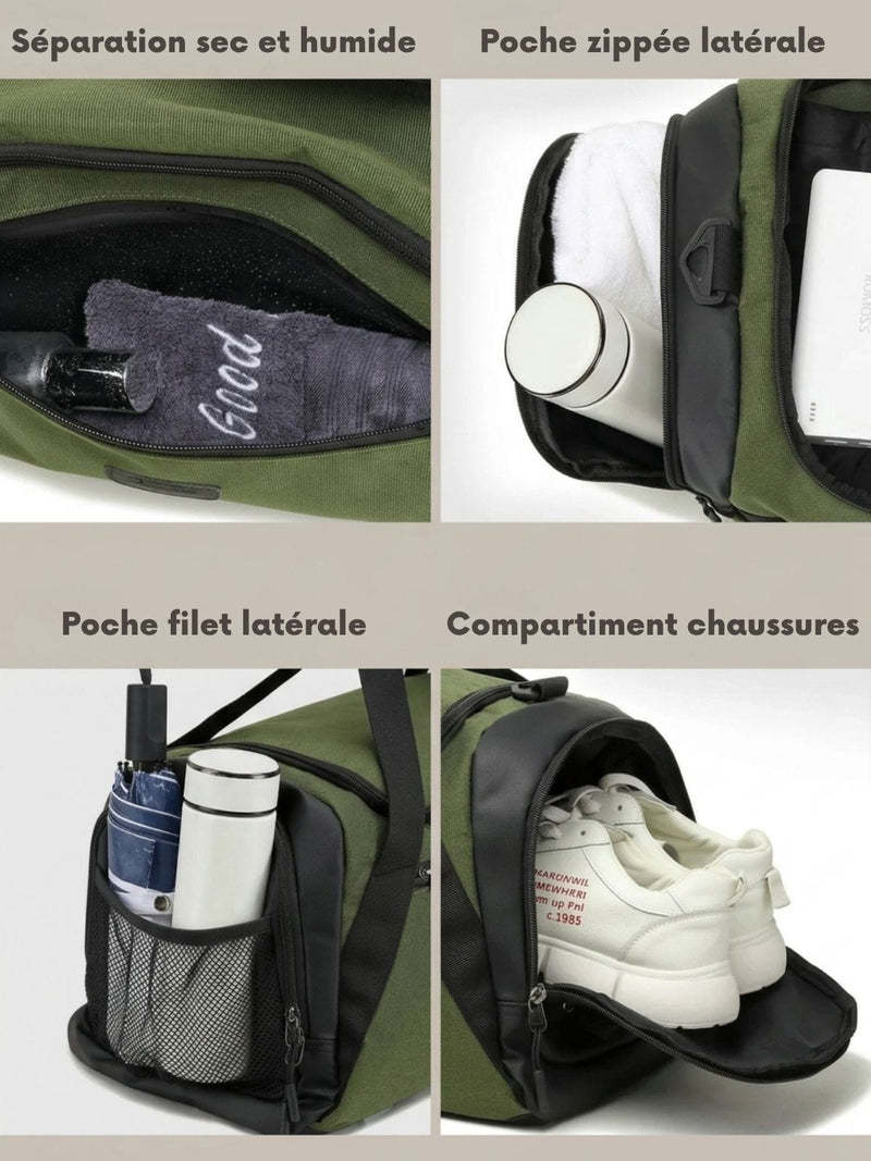 Sac de sport 40L, séparation sec/humide
