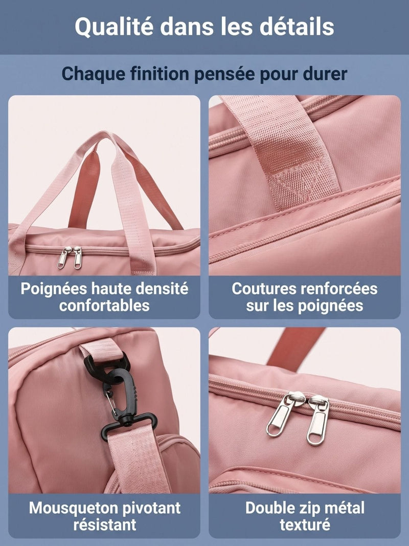 Sac de sport cabine 35L, format avion, passant valise