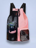 Sac de sport cordon en filet pour piscine et plage