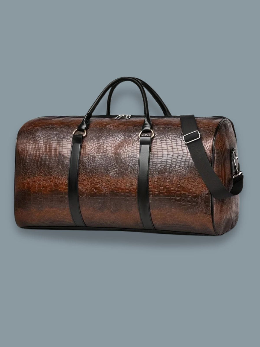 Sac de sport cuir végan effet croco