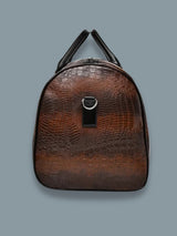 Sac de sport cuir végan effet croco